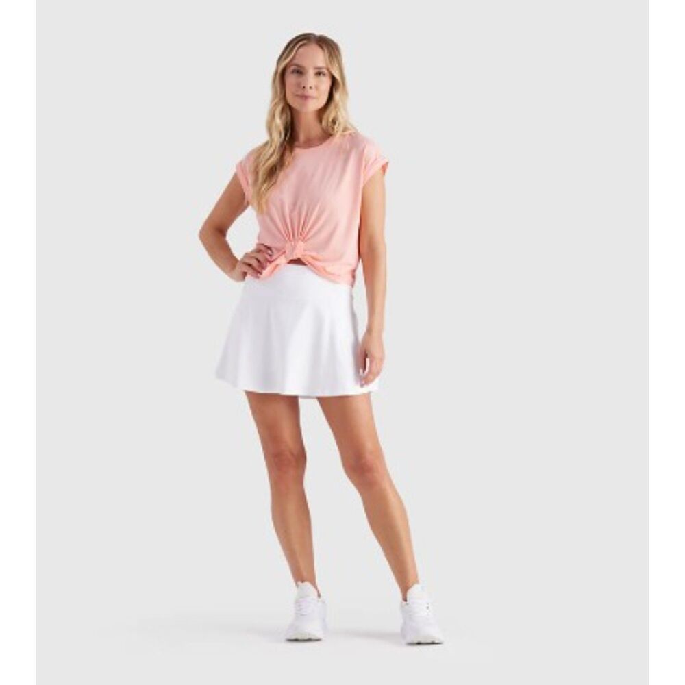 FREELY White Sz XL Soft Stretchy Pull On Athletic DEVINA Skort Pockets - Picture 3 of 9